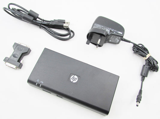 HP HSTNN-S02X USB 2.0 Docking Station Port Replicator w/ DVI Display Inc PSU