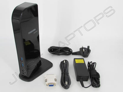 Toshiba DynaDock U3.0 USB 3.0 Docking Station Port Replicator Inc Power Supply