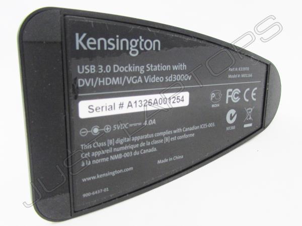 Kensington SD3000V USB 3.0 Docking Station with SINGLE MONITOR DVI HDMI VGA Set