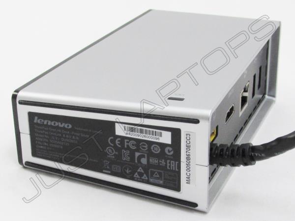 Lenovo ThinkPad OneLink Dock Silver w/ AC Adapter DU9026S1 SD20A02123 03X6818