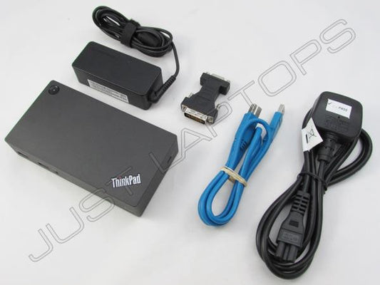 Lenovo ThinkPad USB 3.0 Pro Dock Port Replicator 03X6897 40A7004-5UK w/ PSU