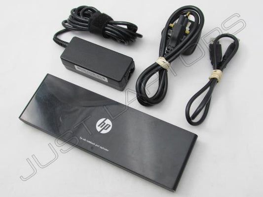 HP HSTNN-Q05X USB 2.0 Media Docking Station Port Replicator w/ VGA Inc PSU