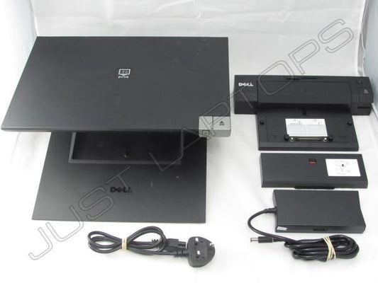 Dell PR02X Advanced USB 2.0 Docking Station w/ Spacer + Monitor Stand + 130W PSU