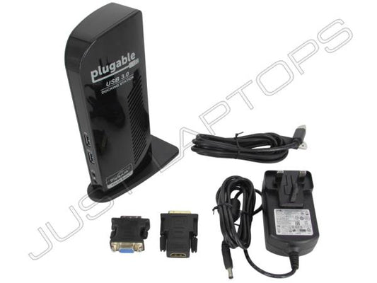 Plugable UD-3900 USB 3.0 SuperSpeed Dual Monitor Docking Station Inc PSU