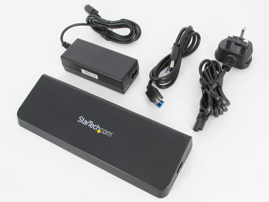 StarTech USB3DOCKHDPC USB 3.0 Laptop Docking Station Dual Video Inc AC Adapter