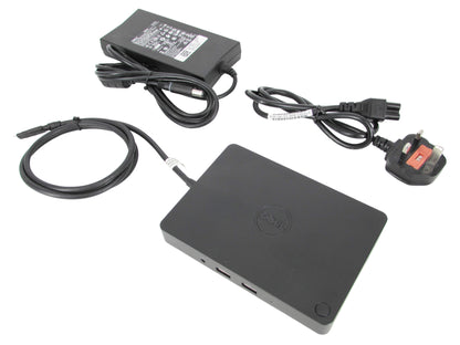 Dell WD15 USB-C Docking Station Dock (Refurbished Tip) with UK Plug 130W Charger