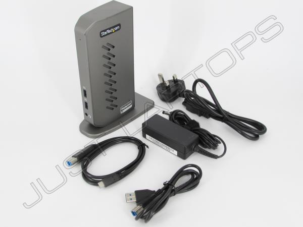 StarTech DK30A2DHUUE Dual 4K Monitor USB-C USB-A Hybrid Docking Station Inc PSU